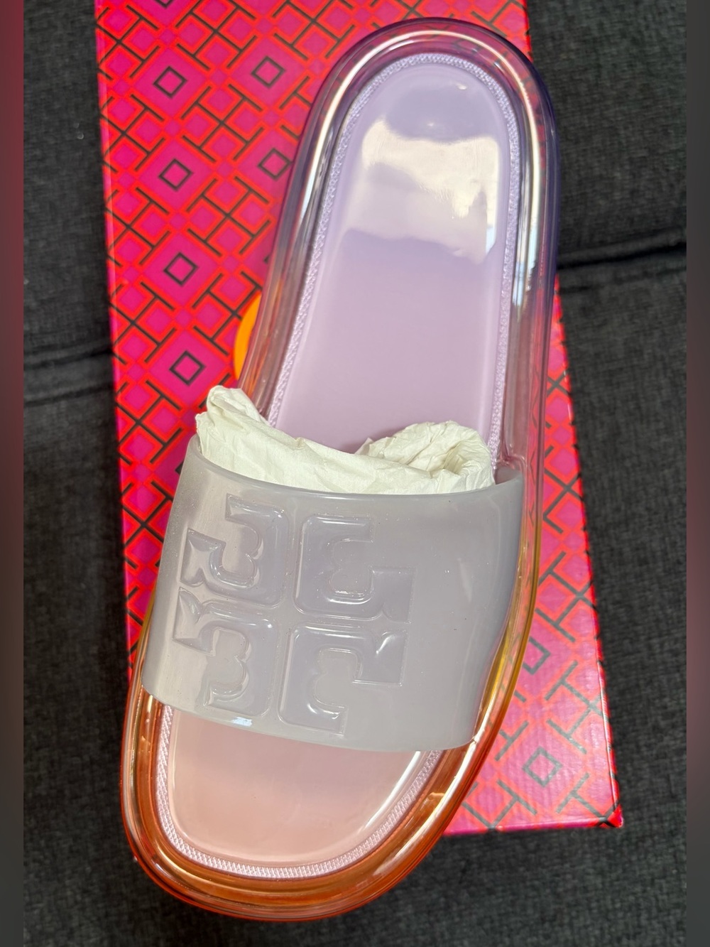 Tory Burch lavender clear sandals - Picture 5 of 5